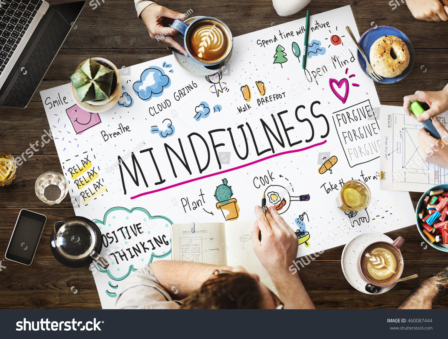 Mindfulness Optimism Relax Harmony Concept #460087444