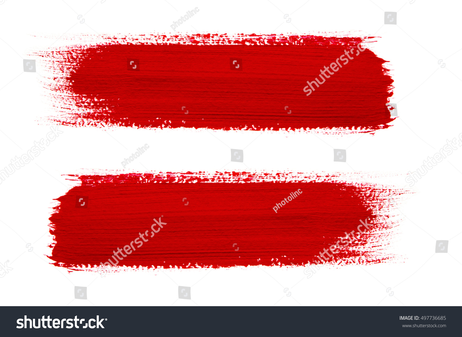 Red brush stroke isolated on grunge background #497736685
