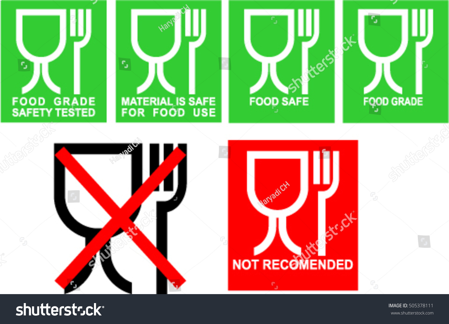 Royalty Free Food Grade Icon Set Food Safe Icon Set Food