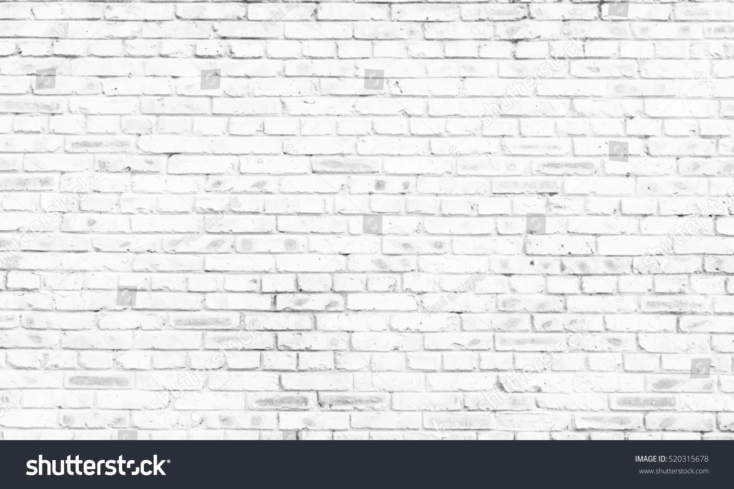white brick wall background in rural room,  #520315678
