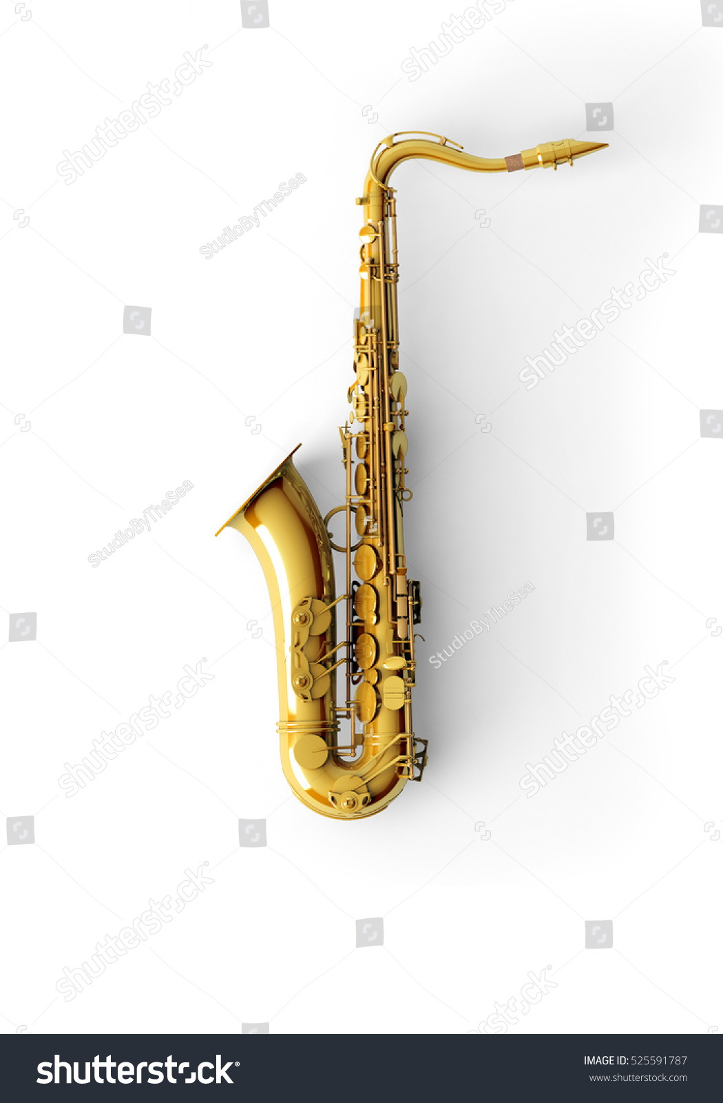 Saxophone on color background #525591787