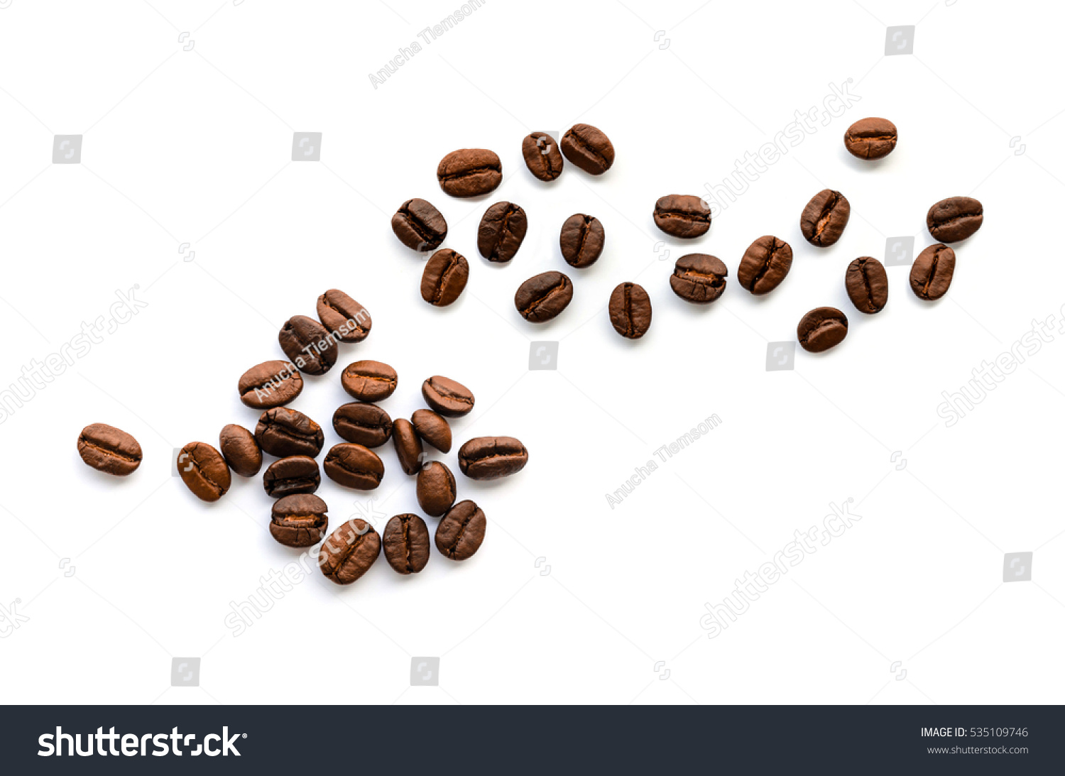 Coffee beans. Isolated on a white background. #535109746