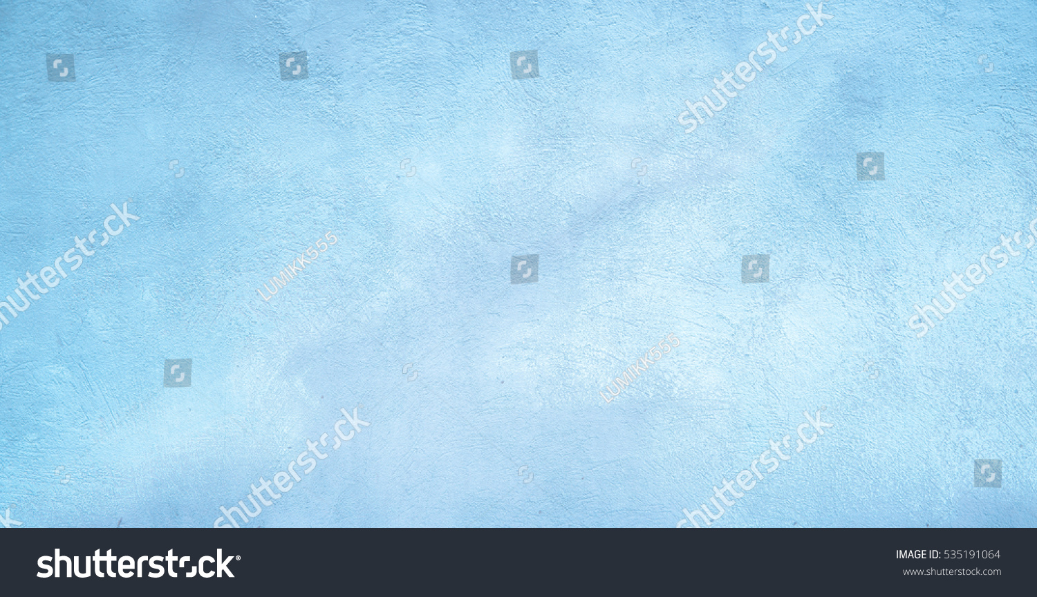 Abstract Grunge Decorative Light Blue Plaster Wall Background with Winter Pattern. Rough Stylized Texture Wide Screen With Copy Space for Design.  #535191064