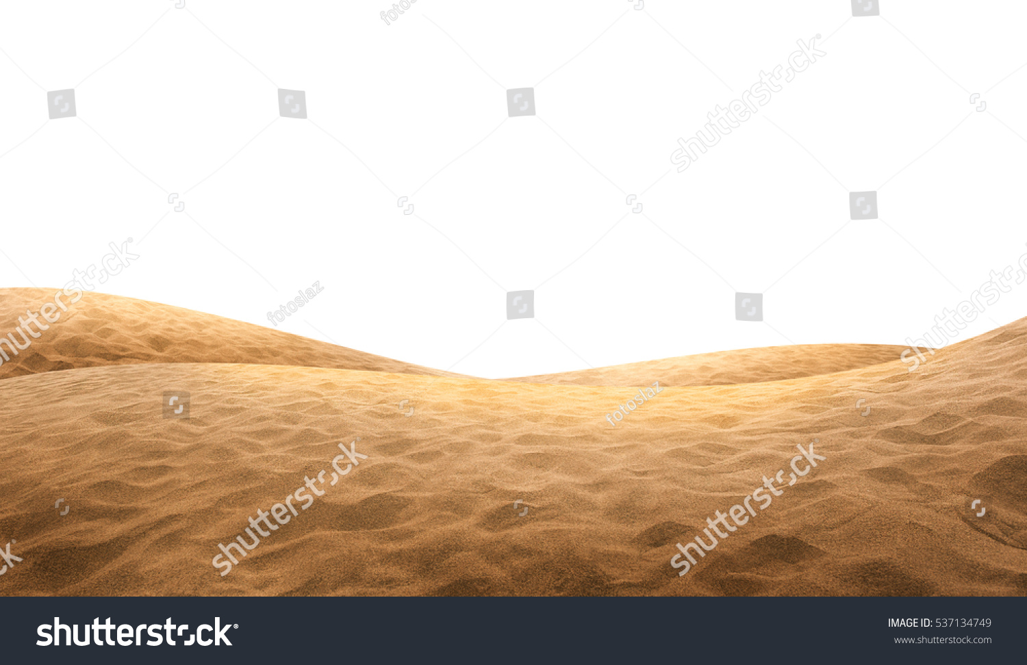 Desert sand isolated on white background #537134749