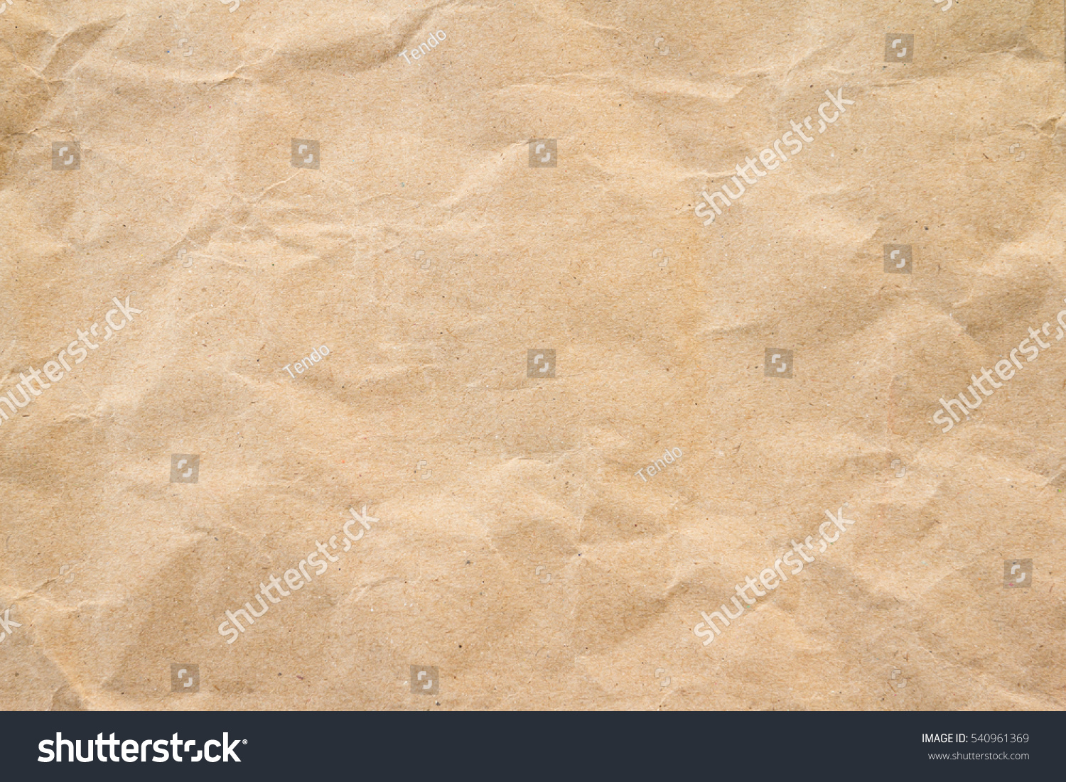 Brown wrinkle recycle paper background #540961369