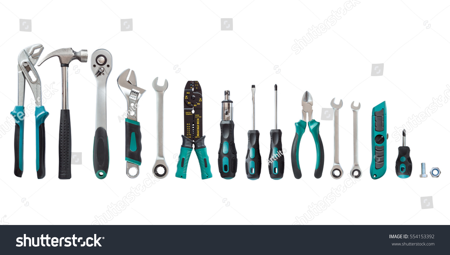 set of tools, Many tools isolated on white background. #554153392