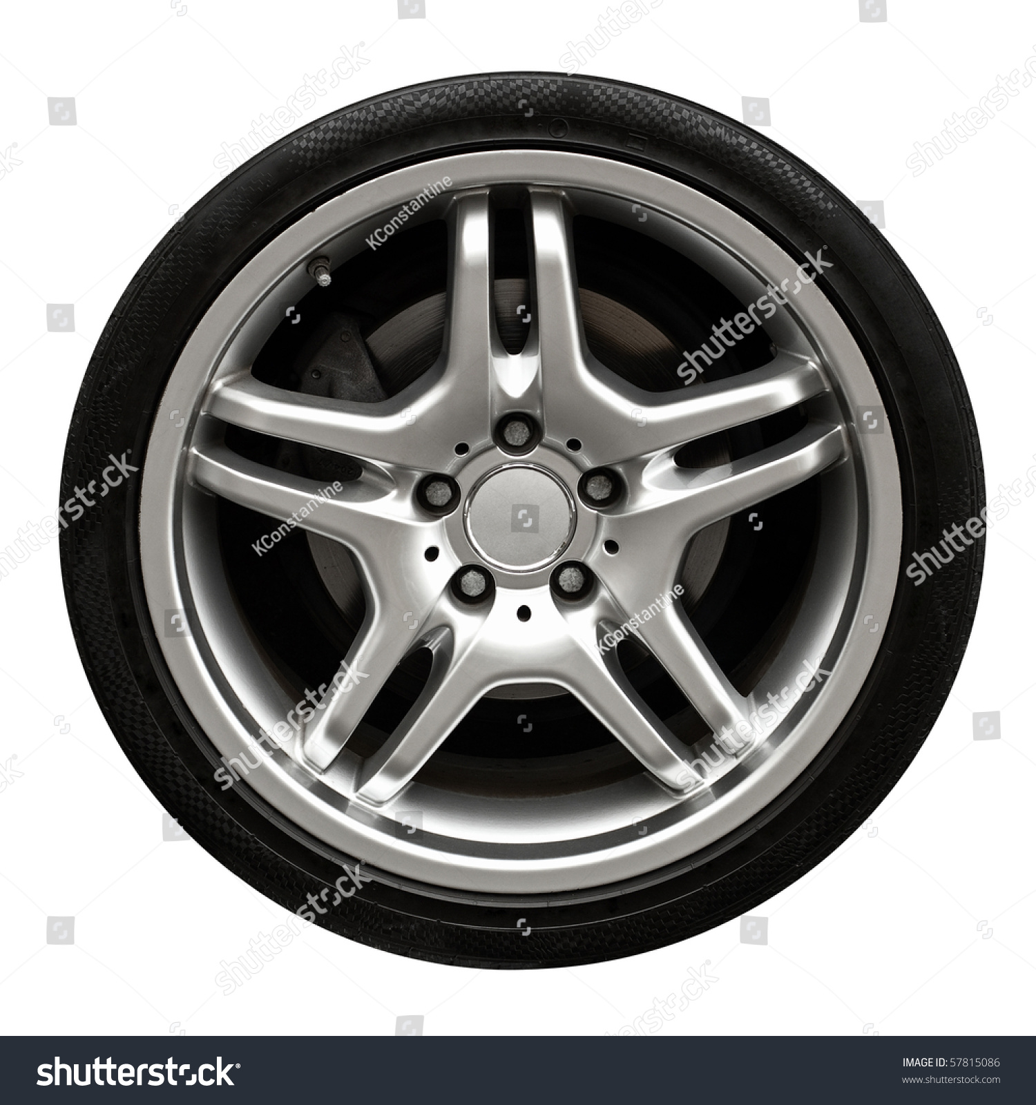 Car wheel isolated on white #57815086