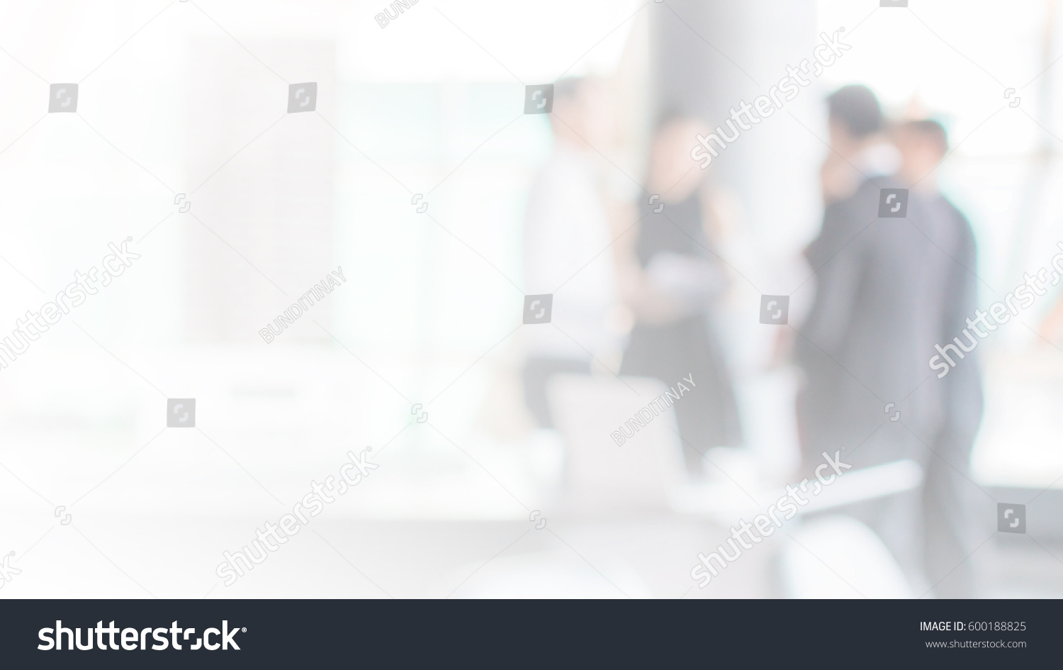Blurred office interior space background #600188825