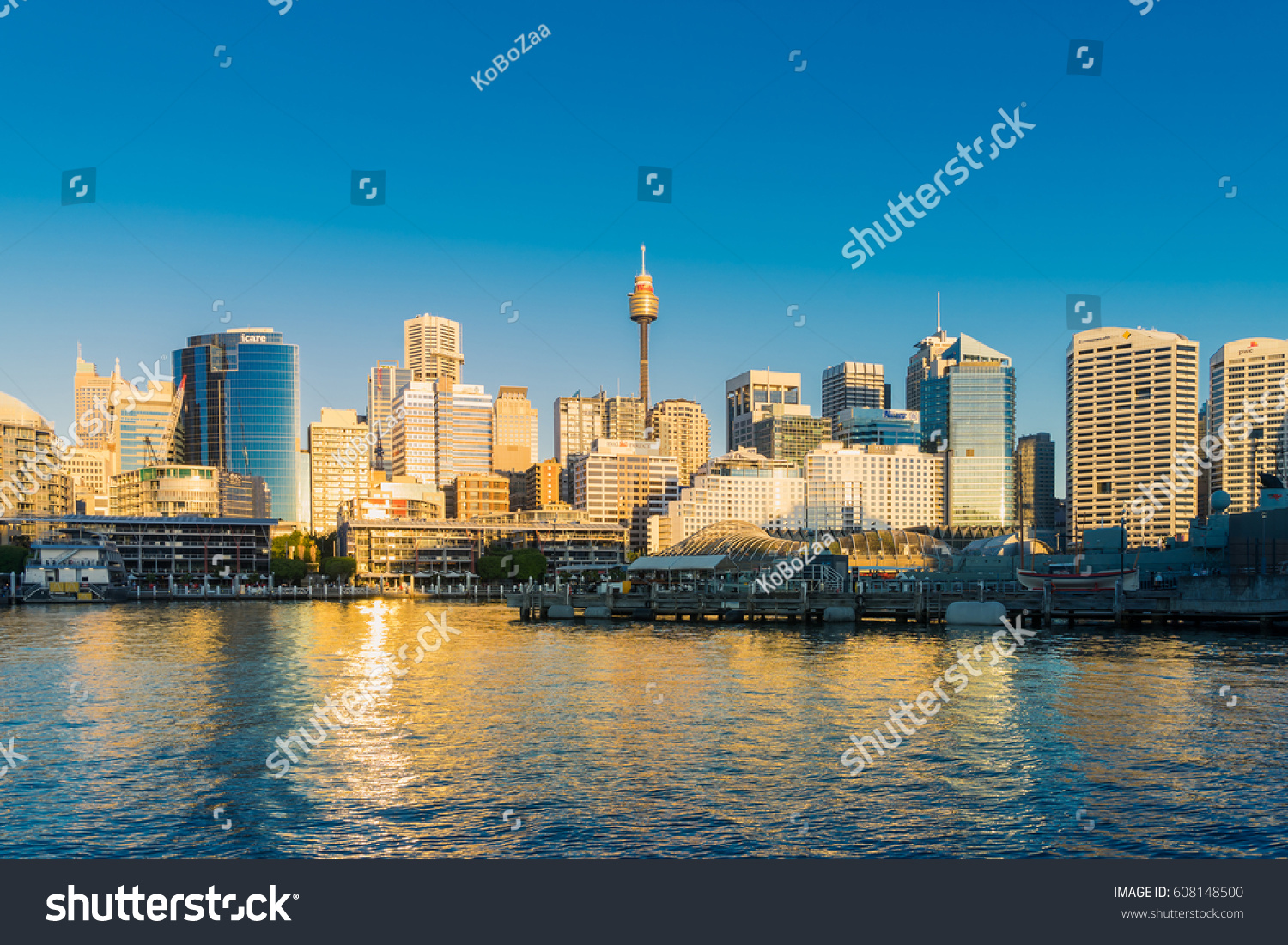 Sydney, Australia - February 20, 2017: View of Pyrmont Bay in Darling Harbour. #608148500