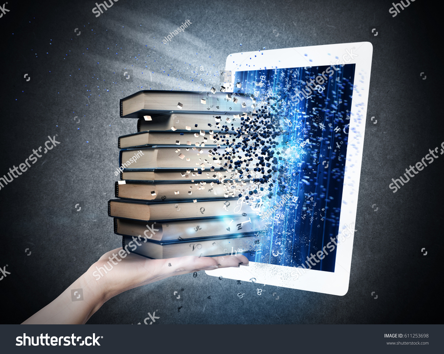 Reading books with an E-book #611253698
