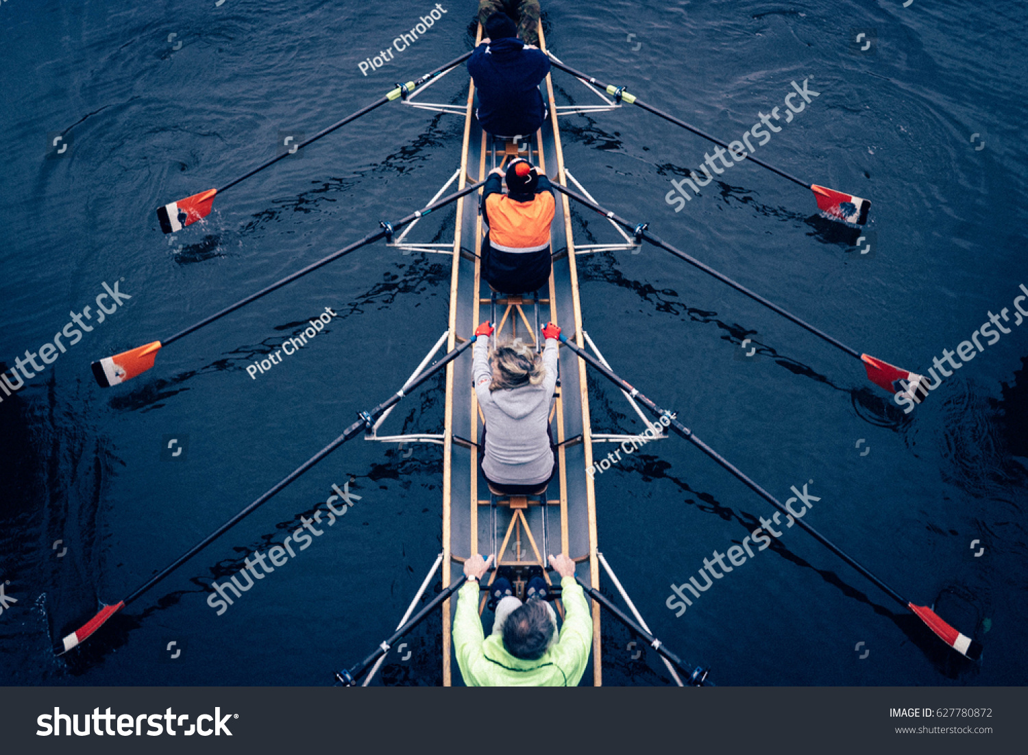 Canoeing team in amsterdam #627780872