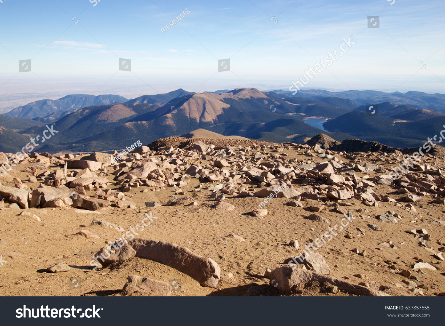 View to the northwest from Pikes Peak, Colorado #637857655