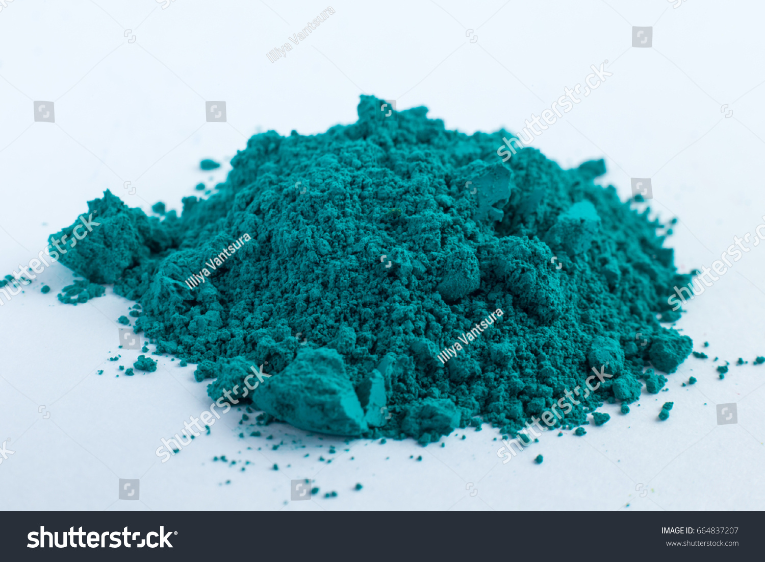 Cobalt Oxide Green pigment on a white background #664837207