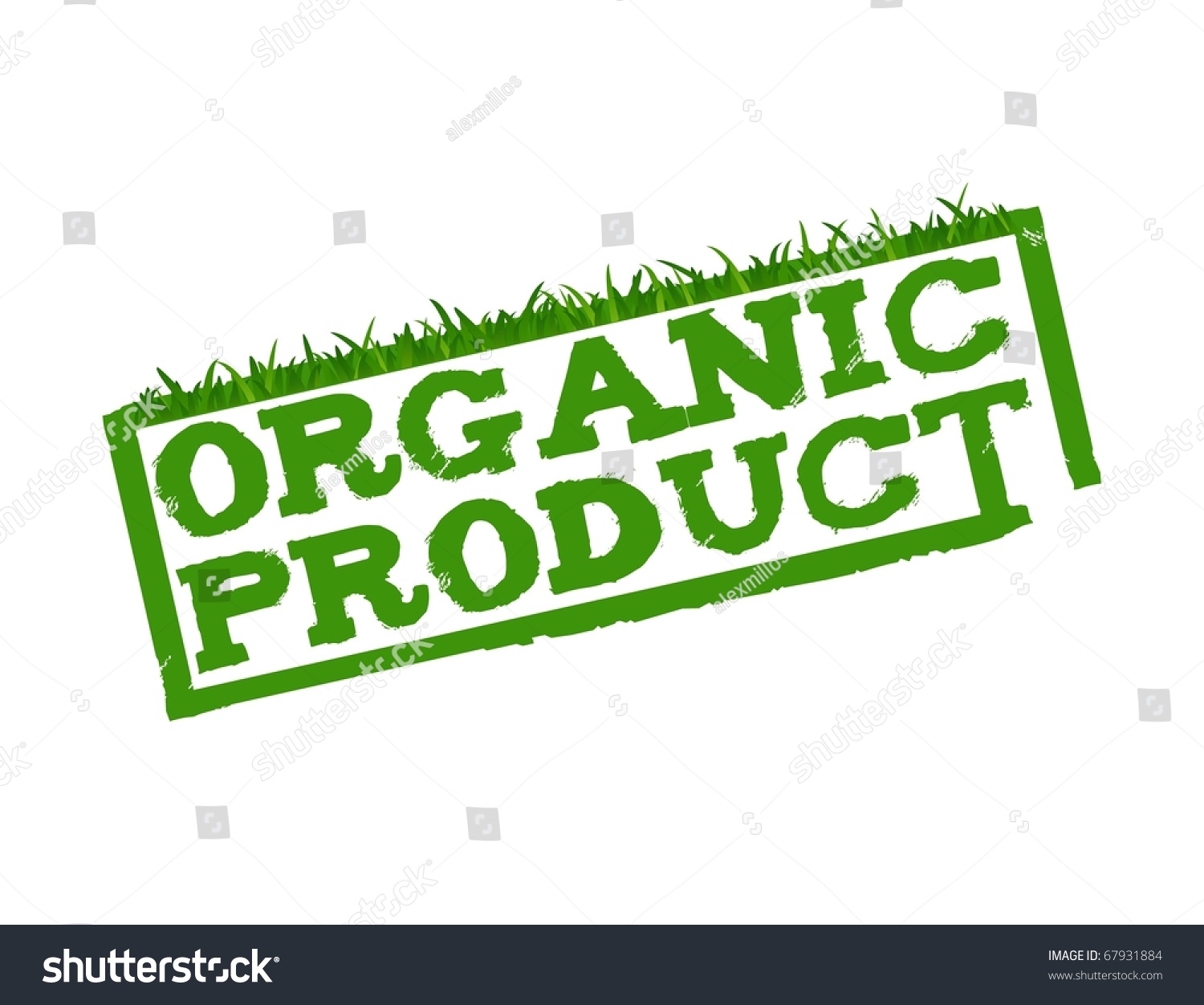 Organic Product sign isolated in white. #67931884