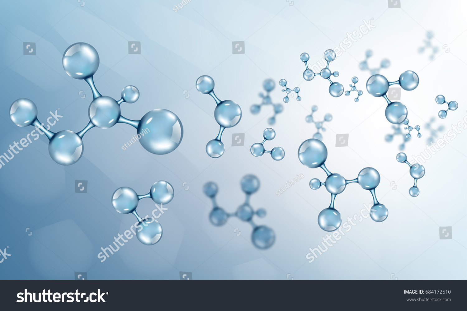 Abstract molecules design. Vector illustration #684172510