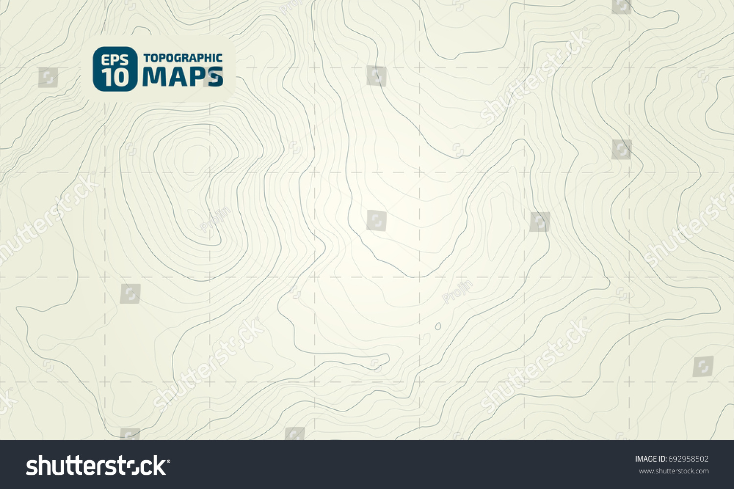 The stylized height of the topographic contour in lines and contours. Yellow Background. The concept of a conditional geography scheme and the terrain path. Vector illustration #692958502