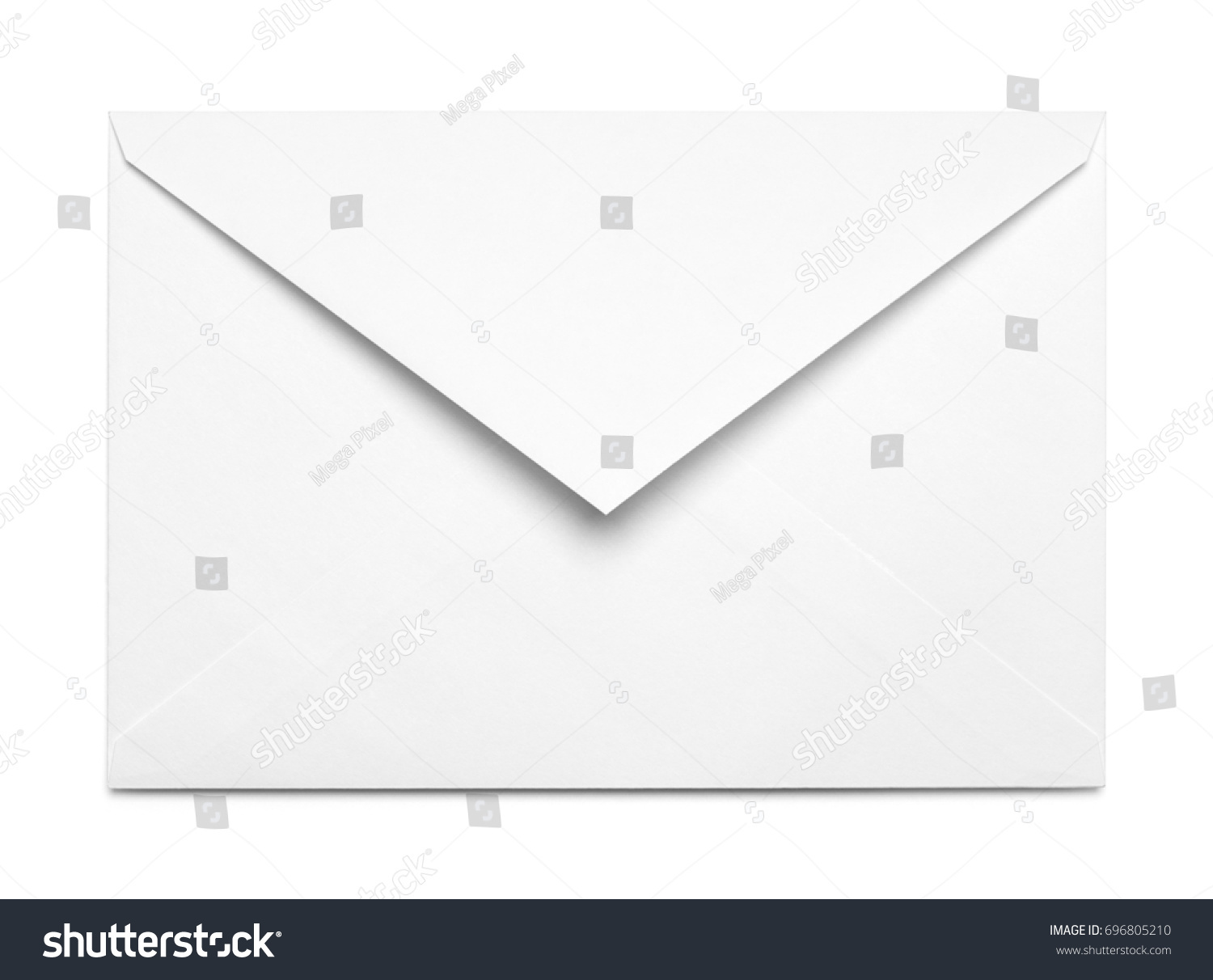 White Open Envelope Isolated on White Background. #696805210