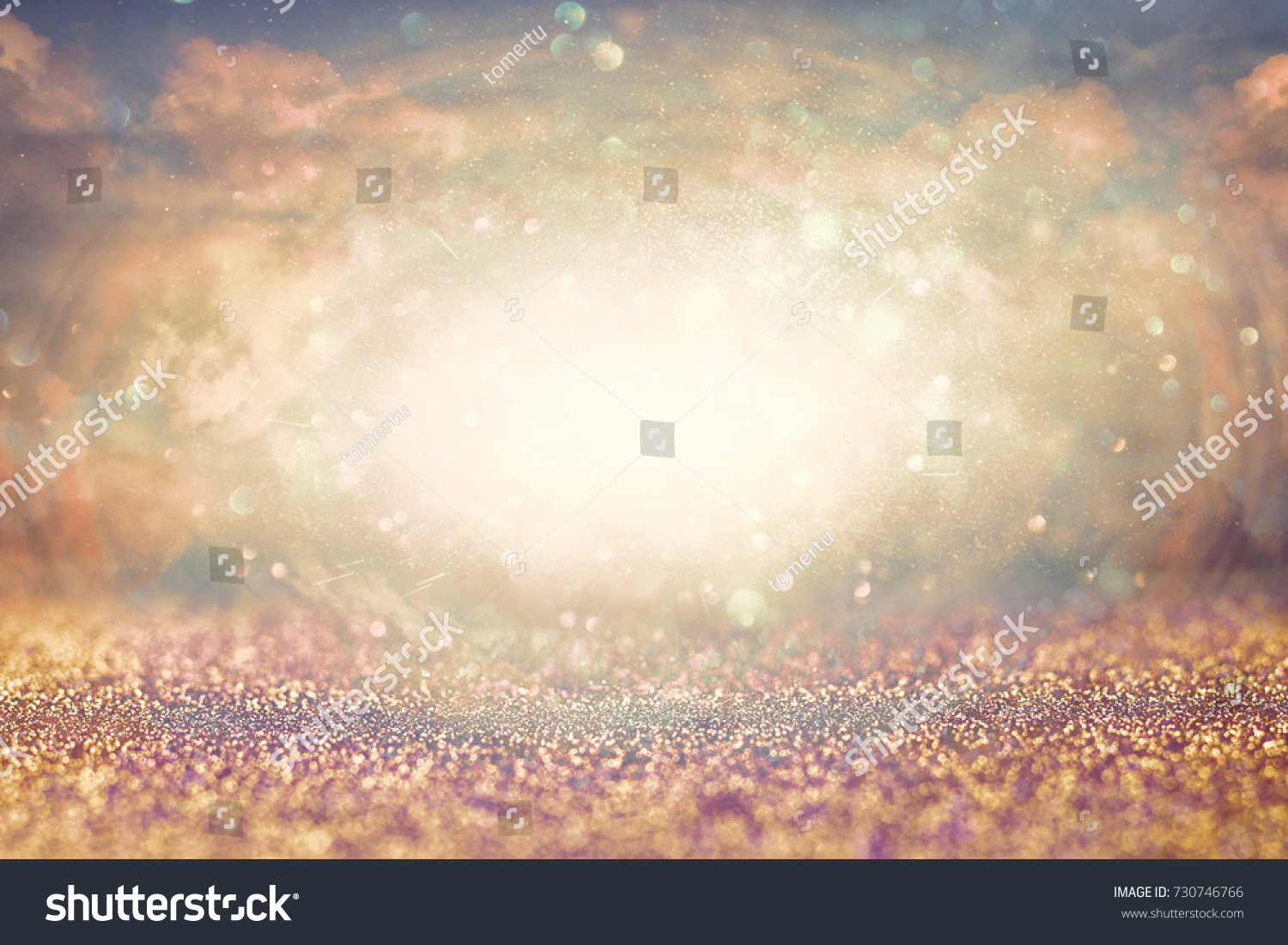 Abstract heavenly background with glitter. Revelation concept. #730746766