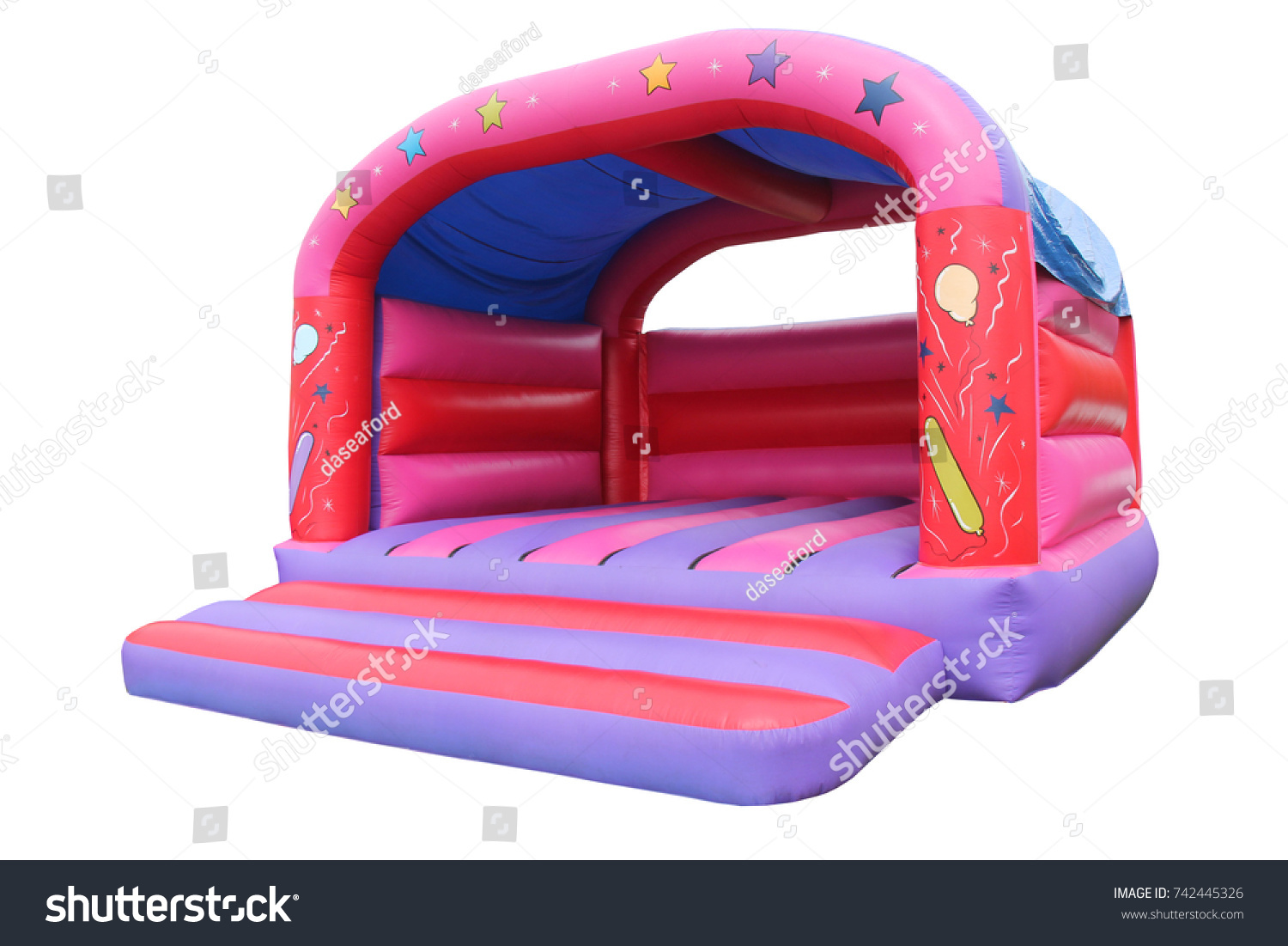 A Large Inflatable Bouncy Castle Childrens Play Area. #742445326