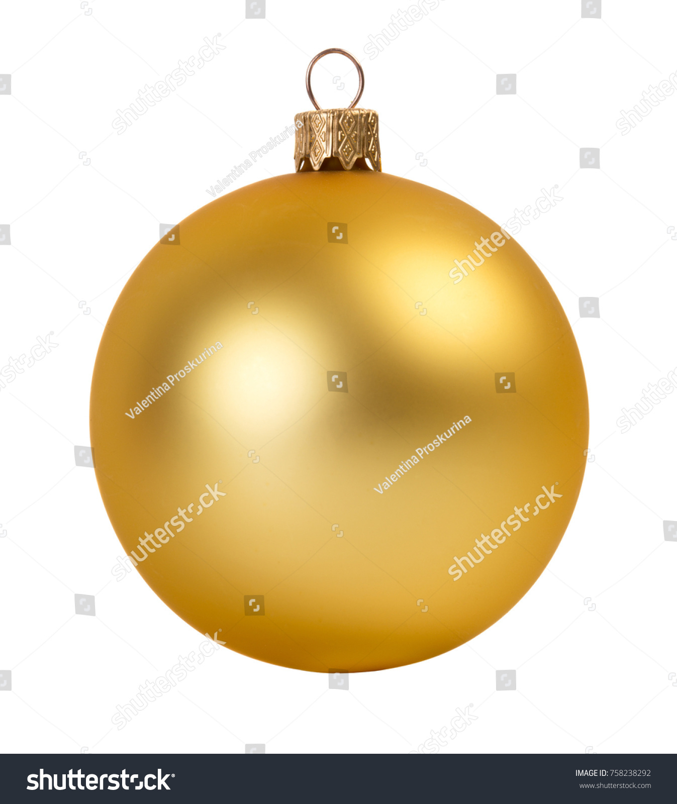 Glitter christmas ball isolated on white background #758238292