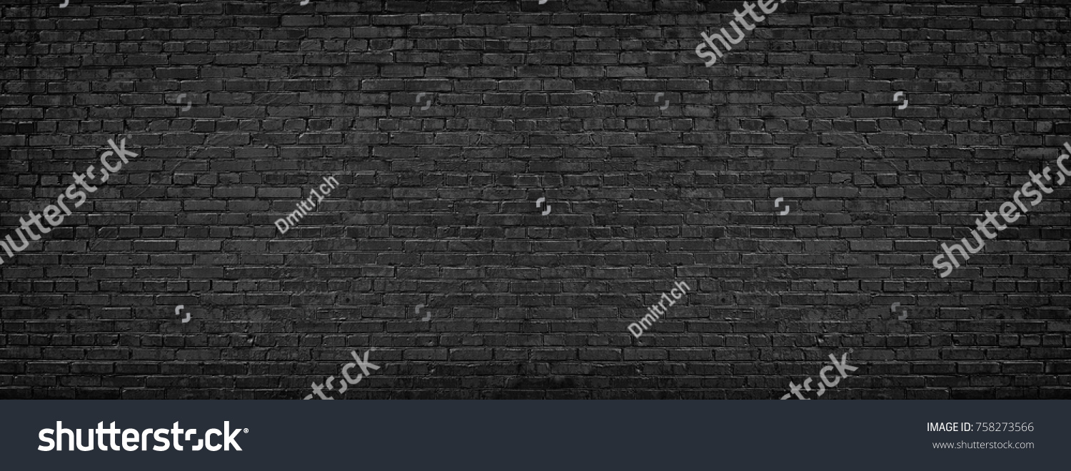 černá cihlová zeď, zdivo pozadí pro design #758273566
