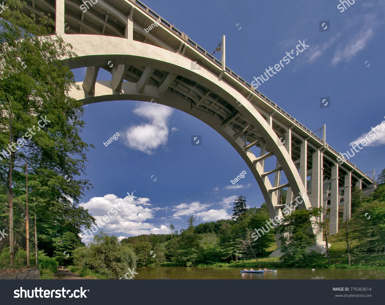 Bridge called "Duha" - Bechyne Czech Republic #776363614