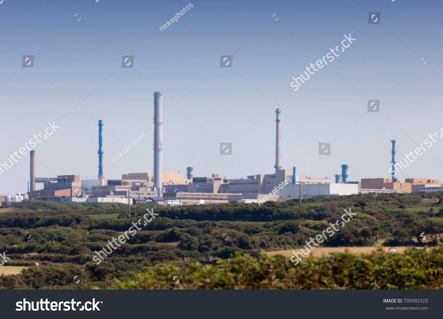 Nuclear fuel reprocessing plant - La Hague, France, Europe #795992923