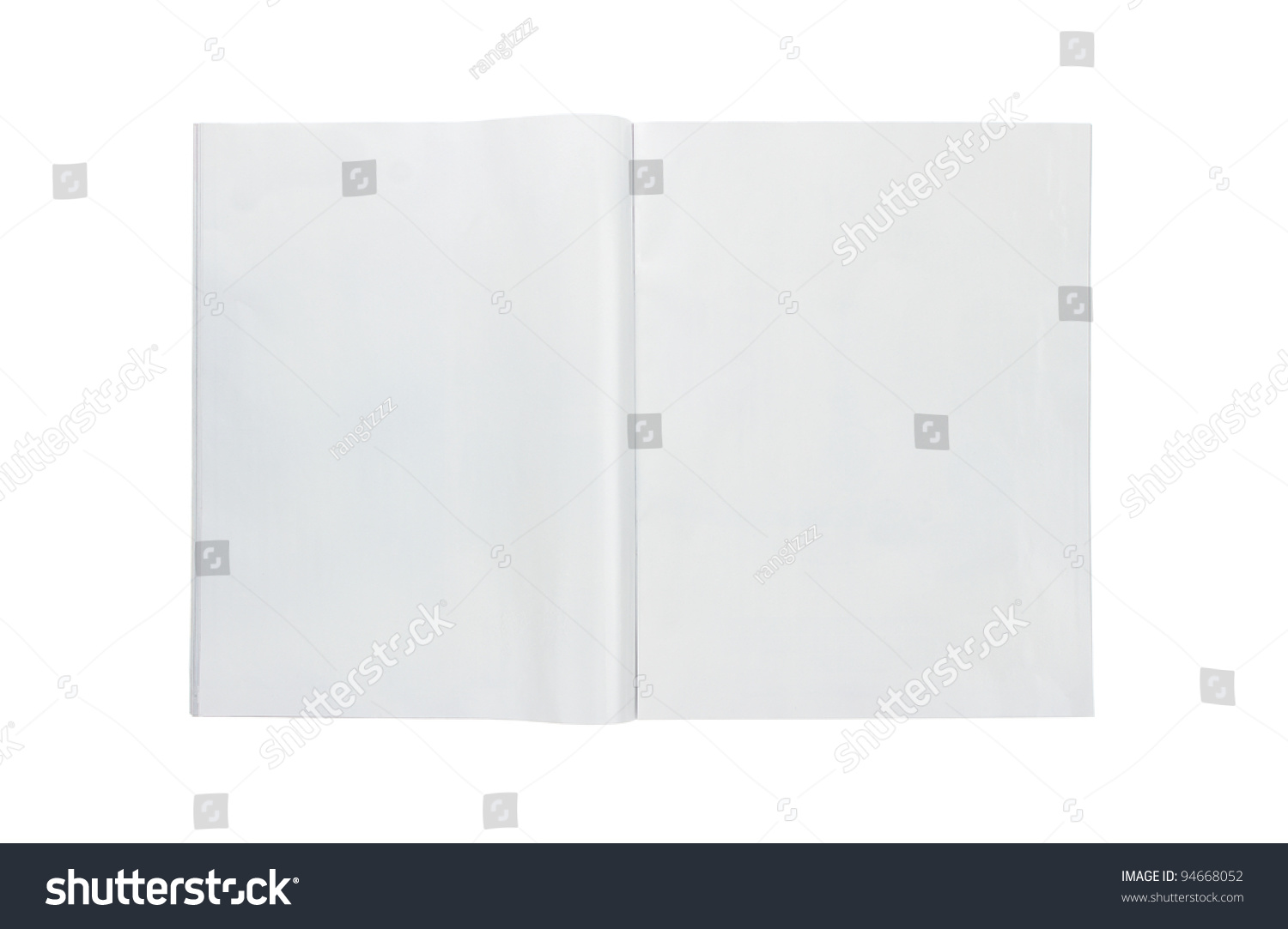 Blank open magazine isolated on white background #94668052