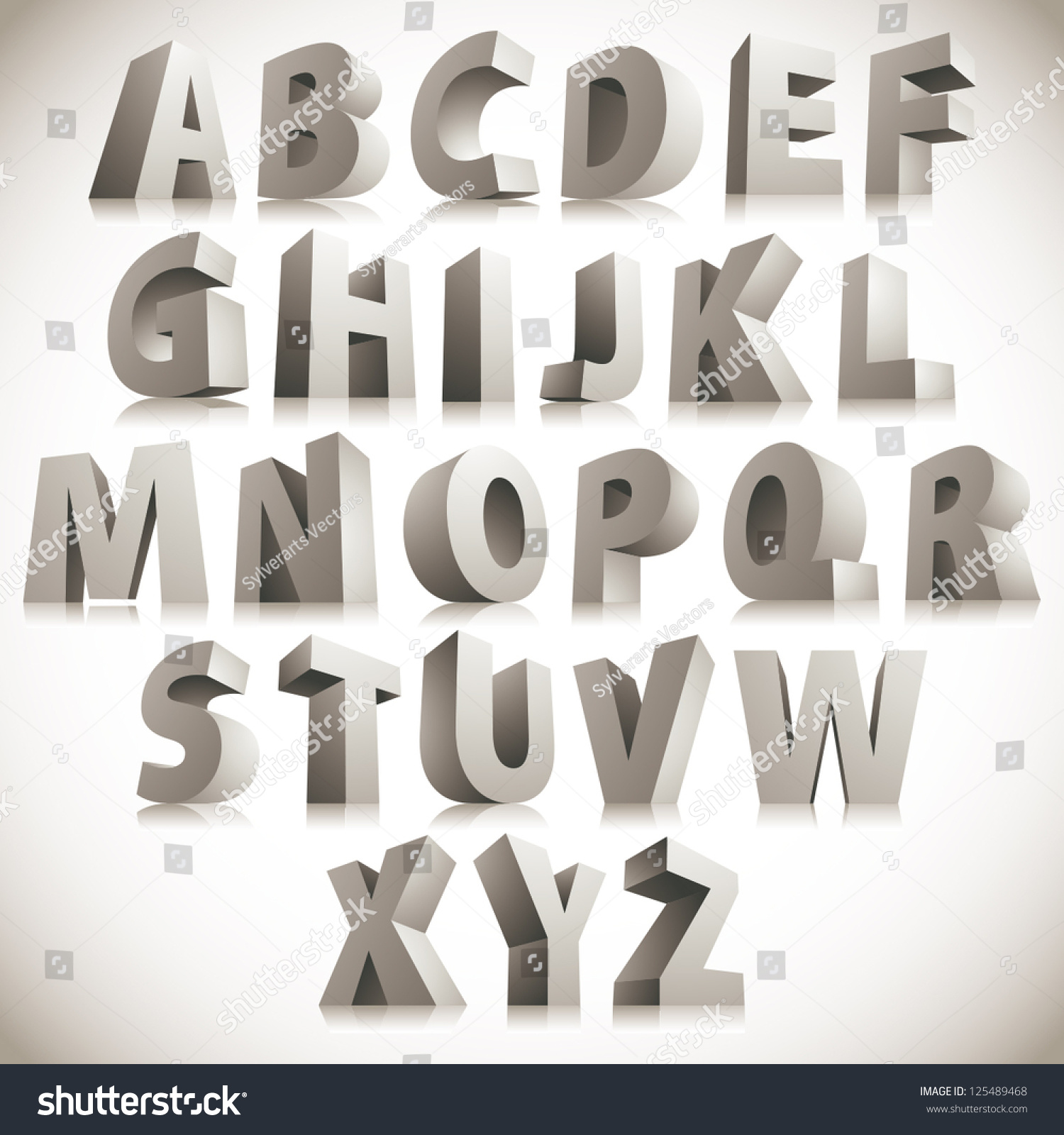 Download Edit Vectors Free Online - 3D font, | Shutterstock Editor