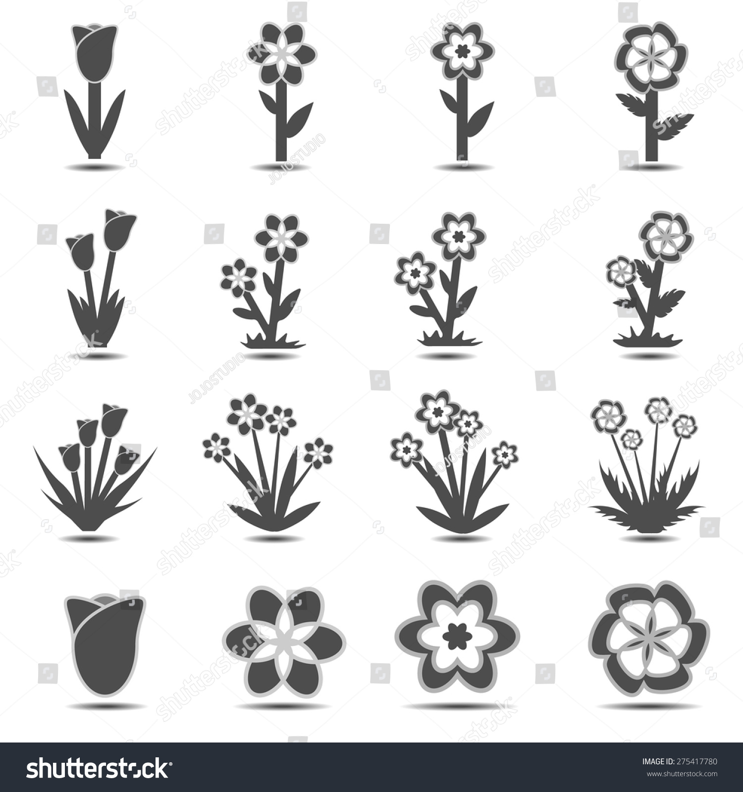 Edit Vectors Free Online - flowers icon | Shutterstock Editor