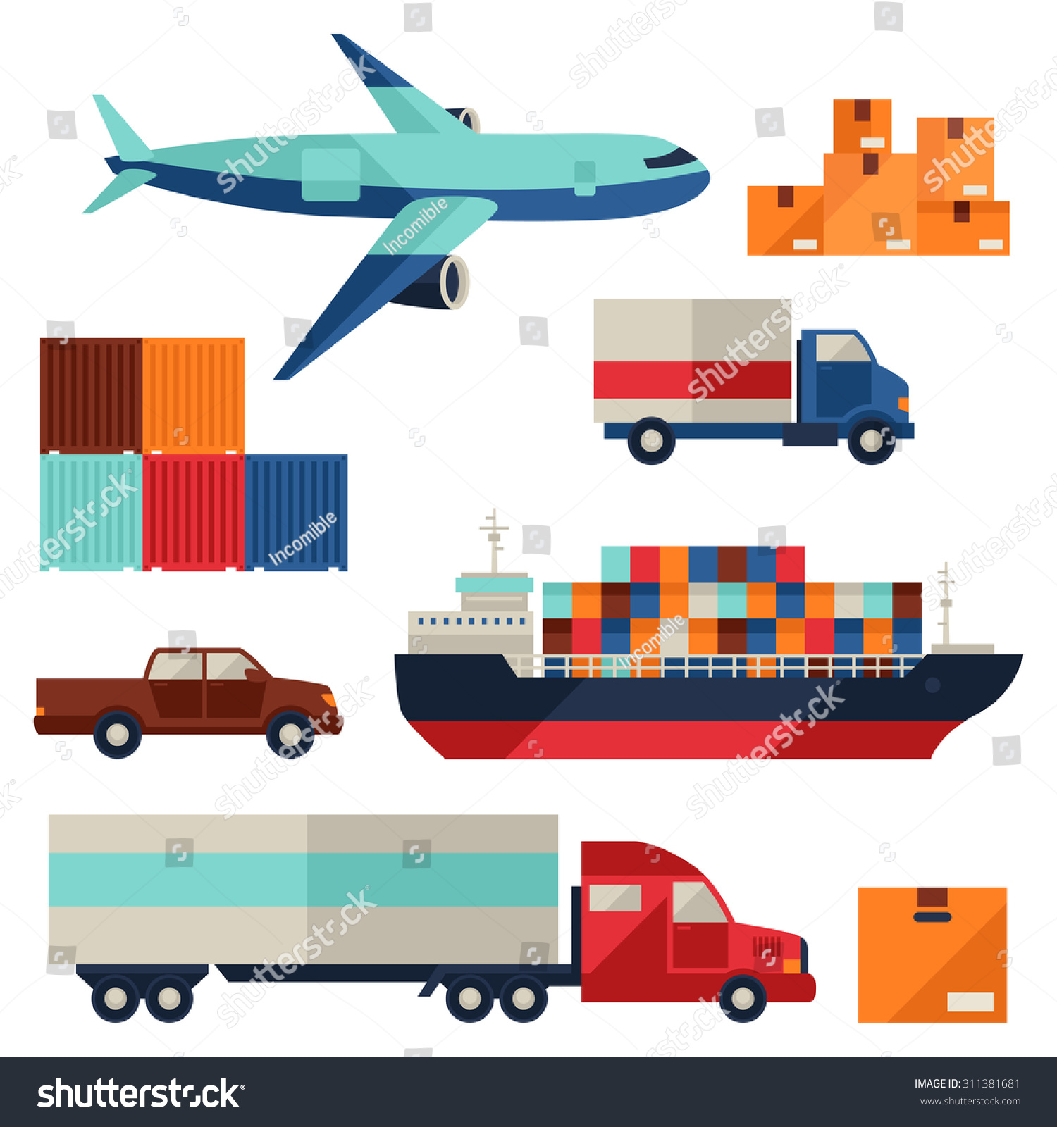 Edit Vectors Free Online - Freight cargo | Shutterstock Editor