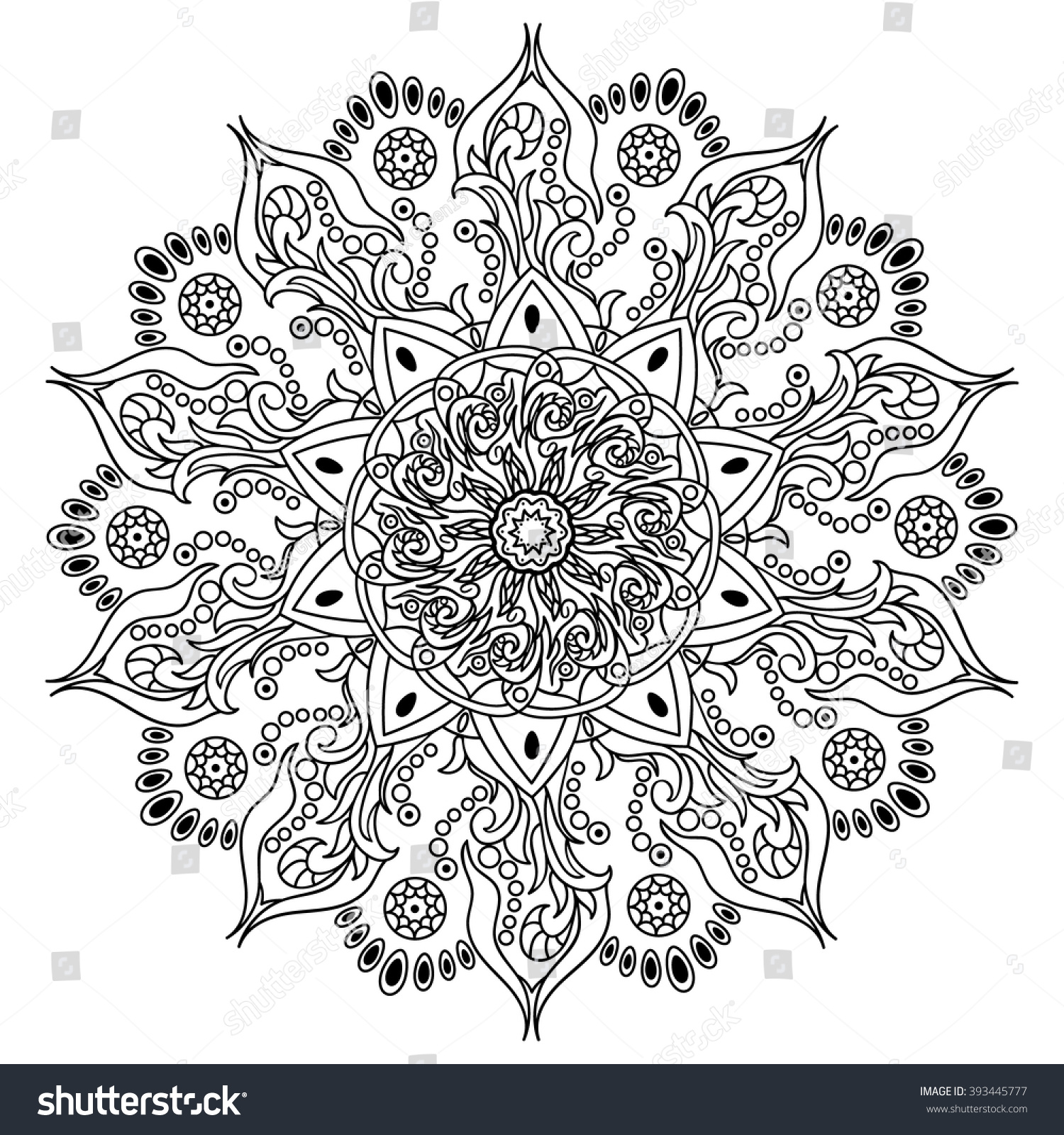 Download Edit Vectors Free Online - Mandala vector | Shutterstock ...