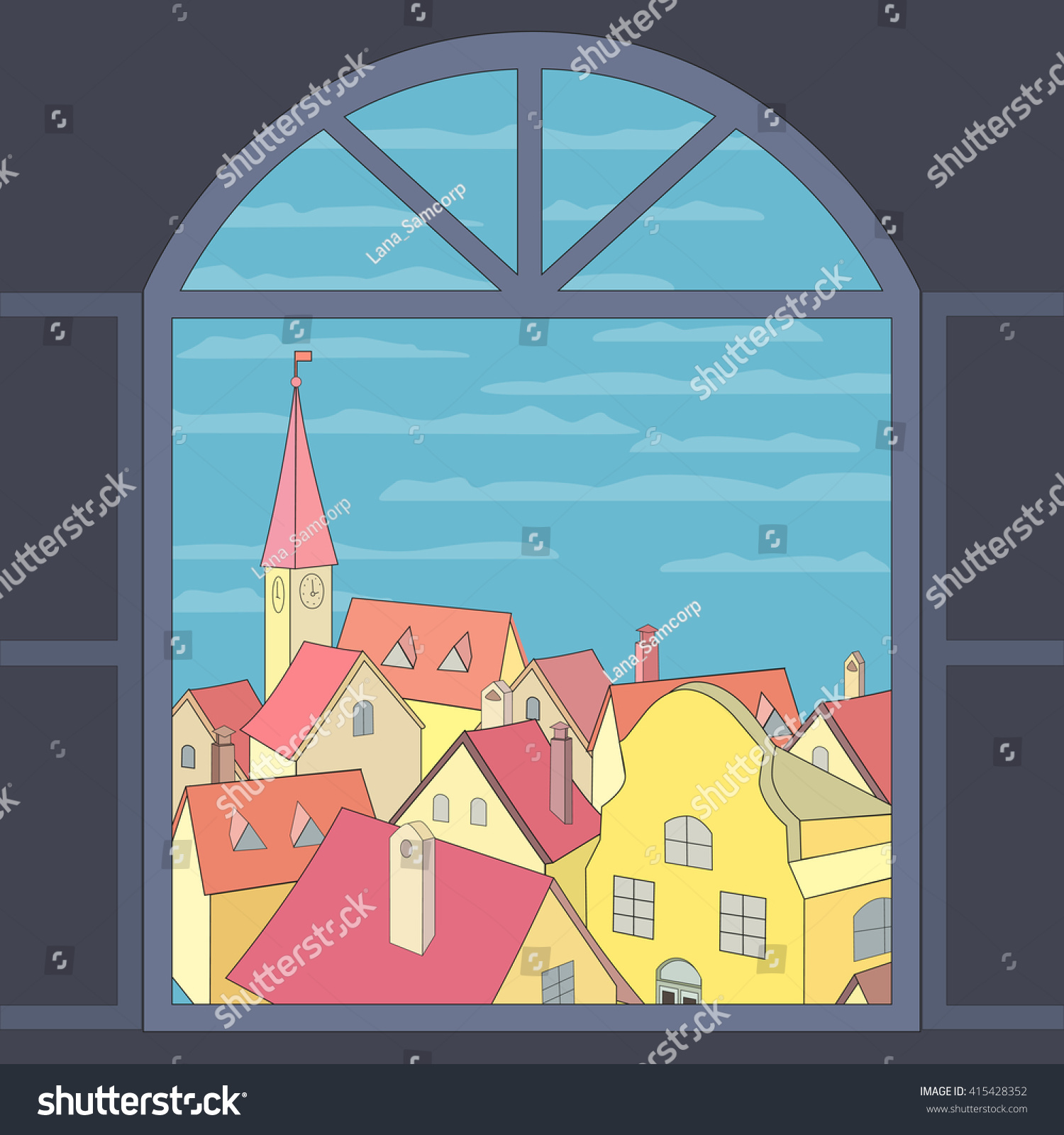 Edit Vectors Free Online - City rooftop. | Shutterstock Editor