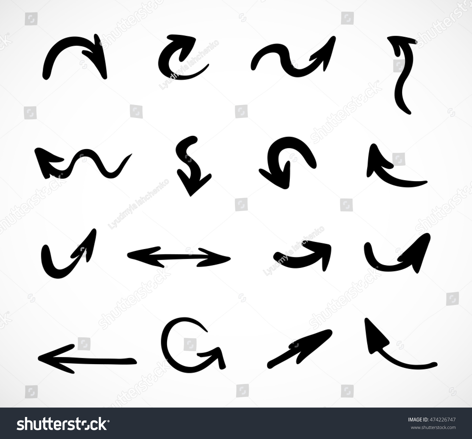 Edit Vectors Free Online - hand-drawn arrows, | Shutterstock Editor