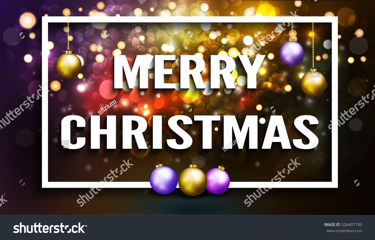 Edit Vectors Free Online - Christmas Background With Abstract Bokeh Lights and Christmas Balls