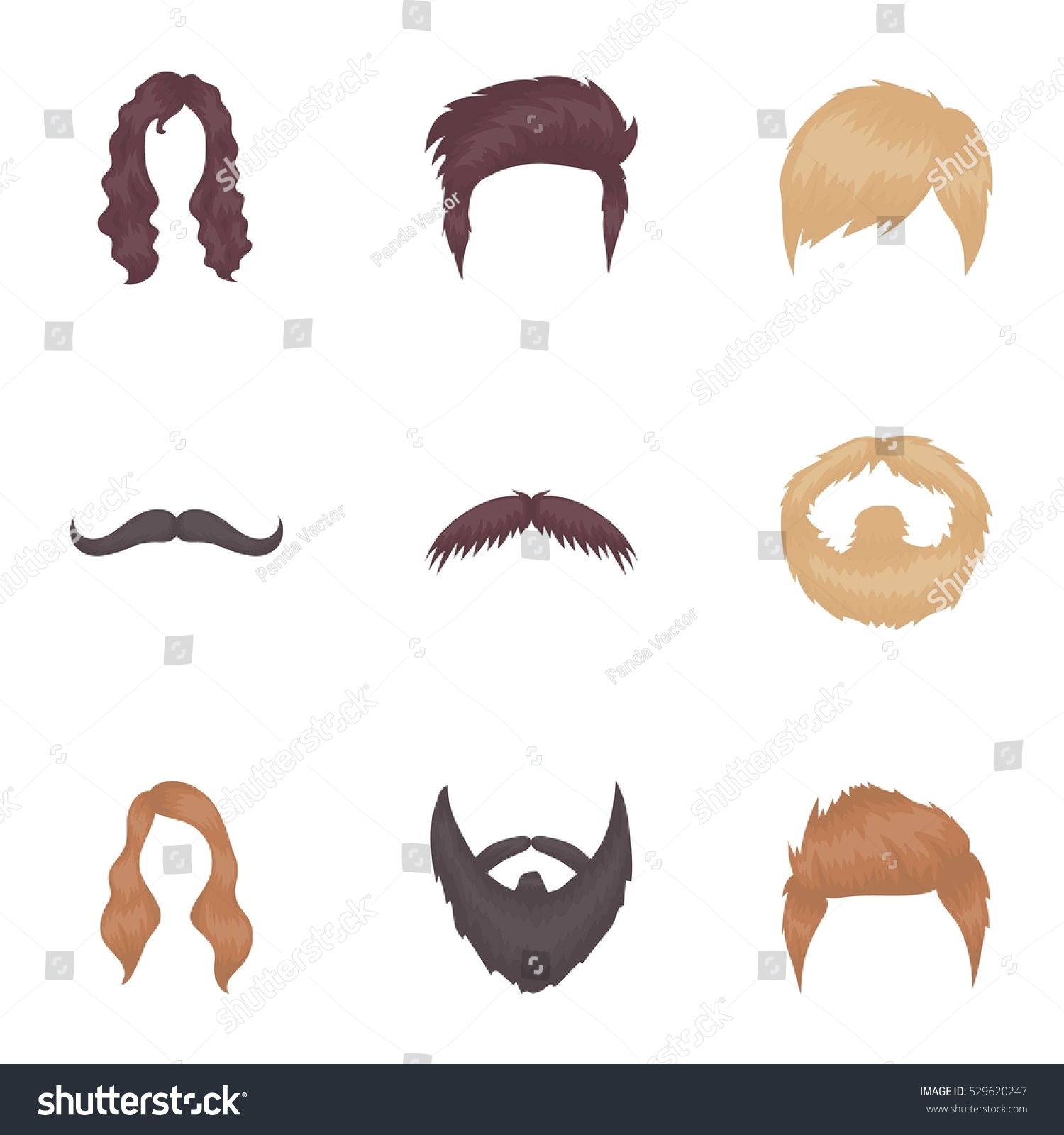 Edit Vectors Free Online - Beard set | Shutterstock Editor