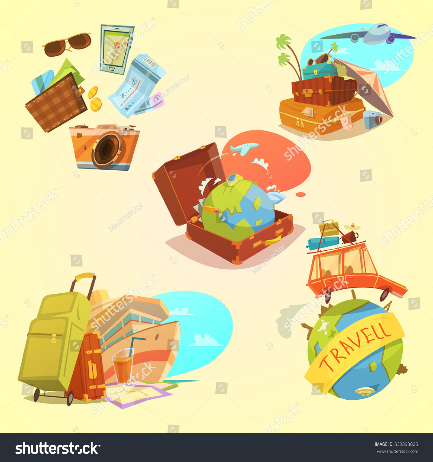 Edit Vectors Free Online - Travel cartoon | Shutterstock Editor