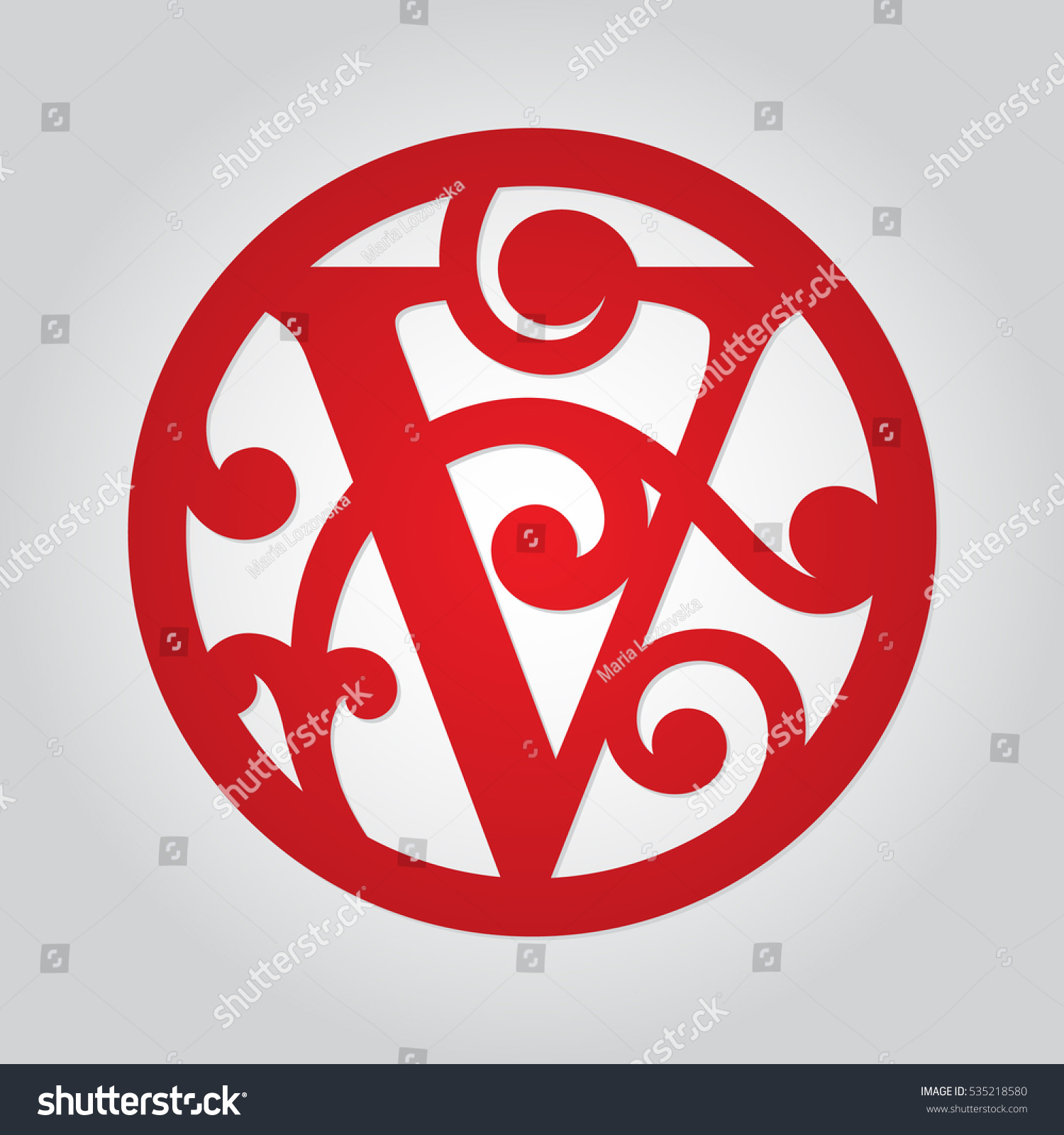 Download Edit Vectors Free Online - Round monogram | Shutterstock Editor