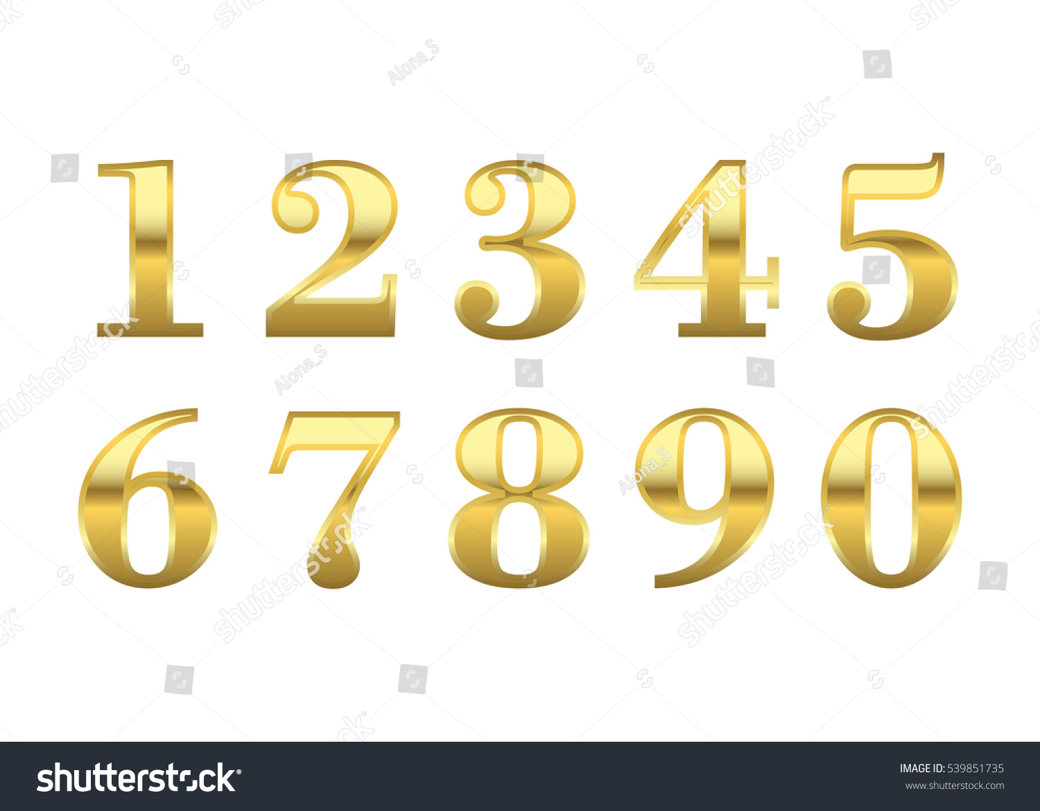 Download Edit Vectors Free Online - Gold 3d | Shutterstock Editor