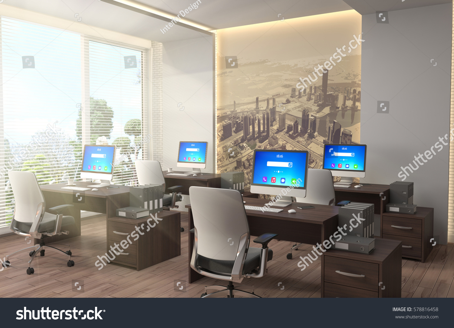 Edit Vectors Free Online - Office interior. | Shutterstock Editor