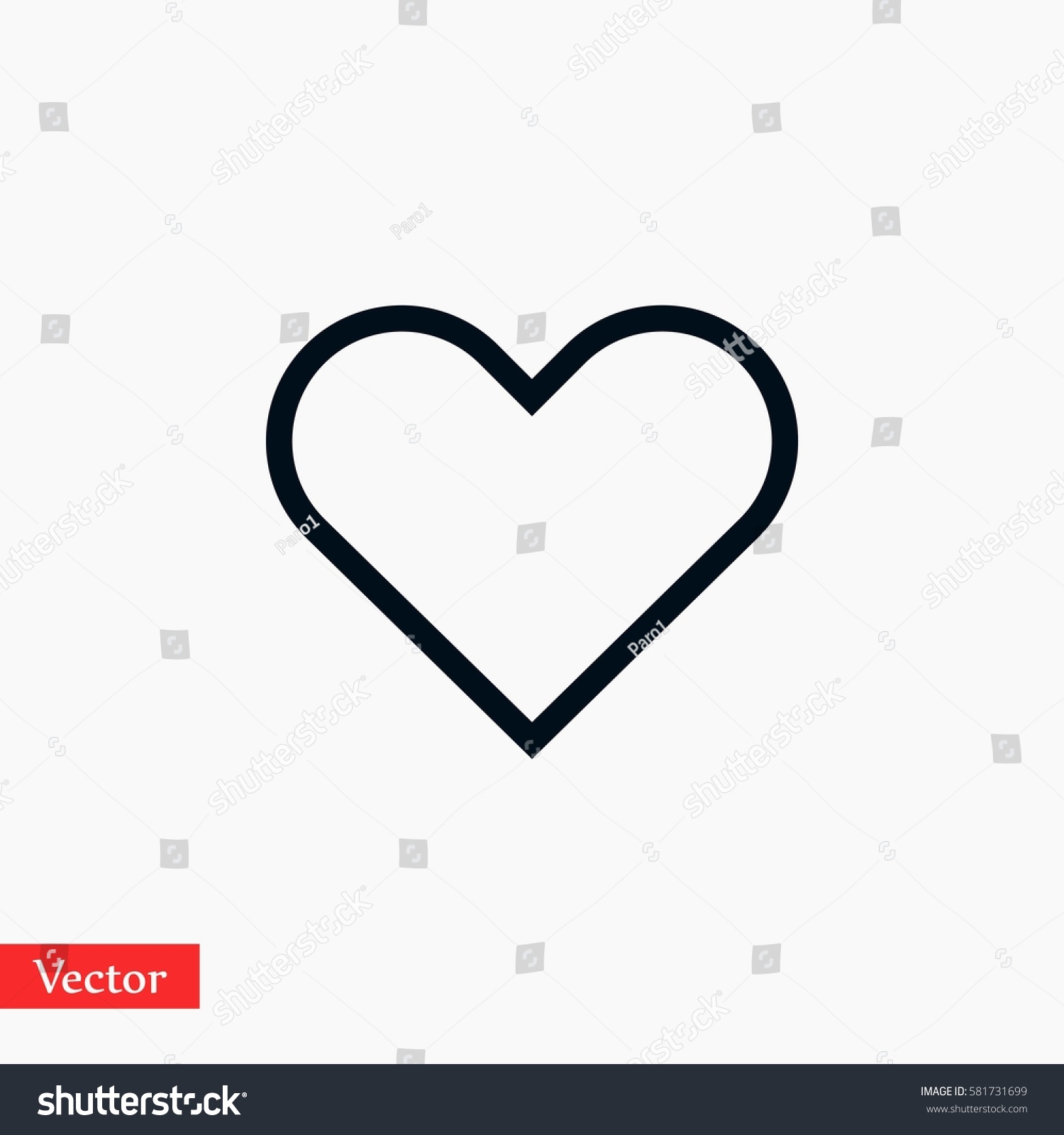 Edit Vectors Free Online - Heart icon, | Shutterstock Editor