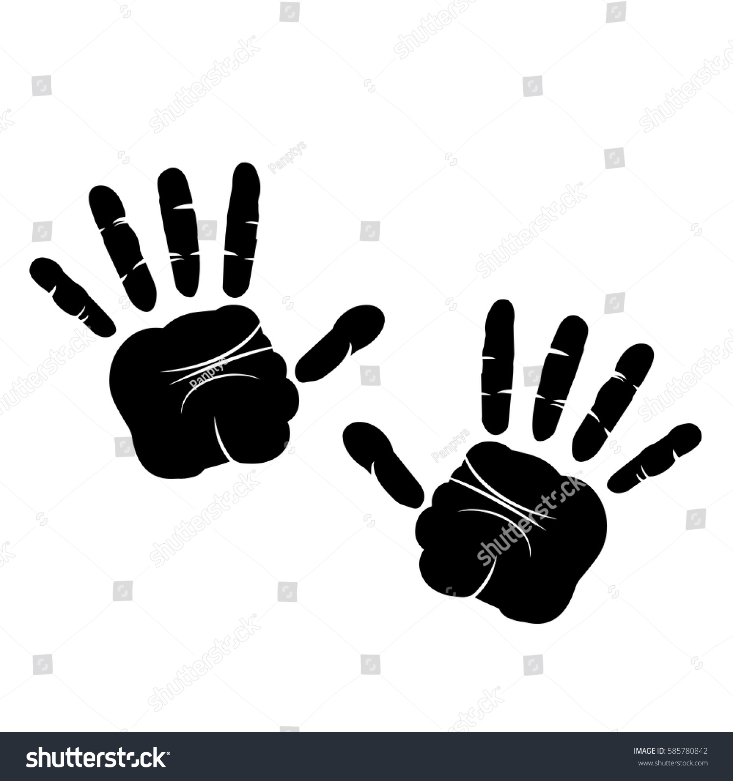 Edit Vectors Free Online - Handprint icon | Shutterstock Editor