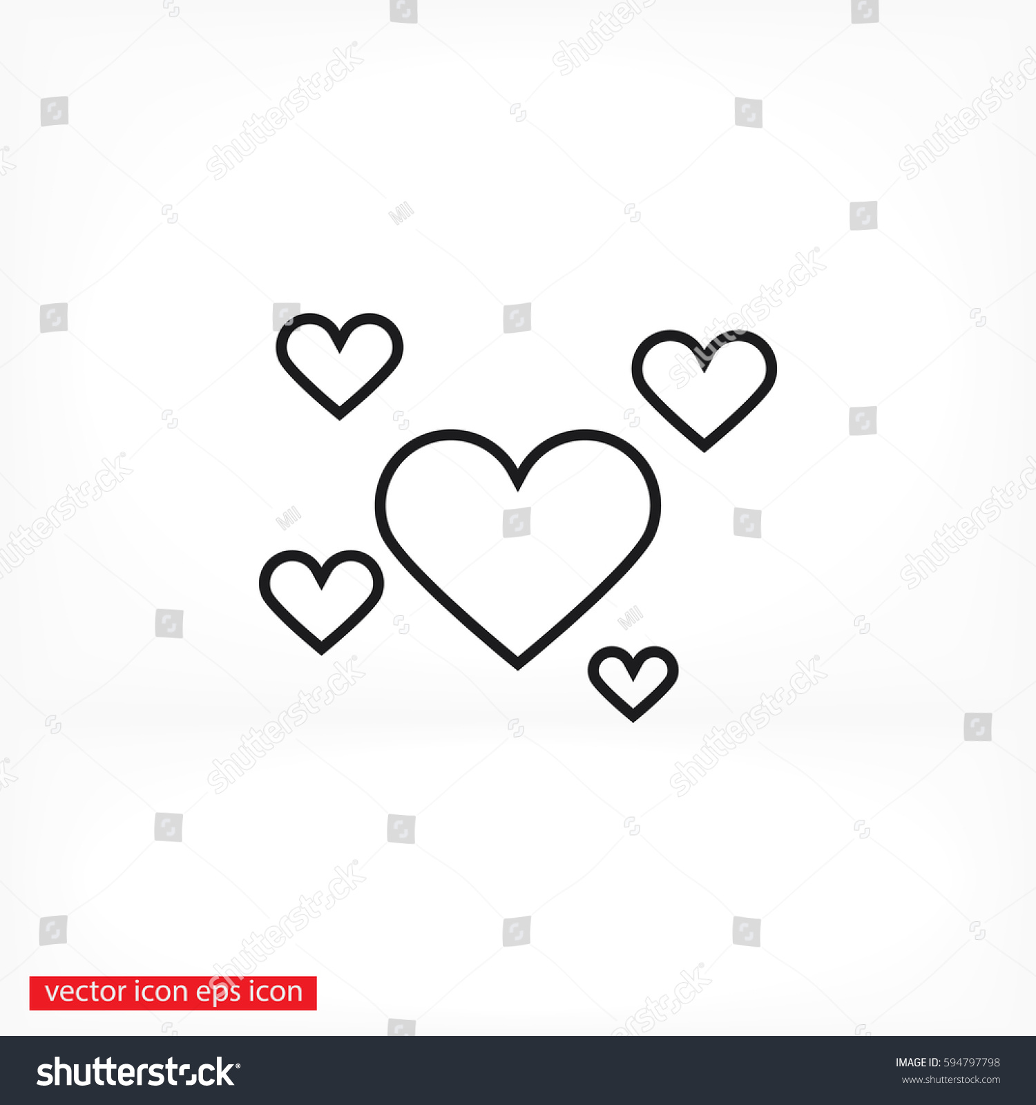 Edit Vectors Free Online - hearts icon | Shutterstock Editor