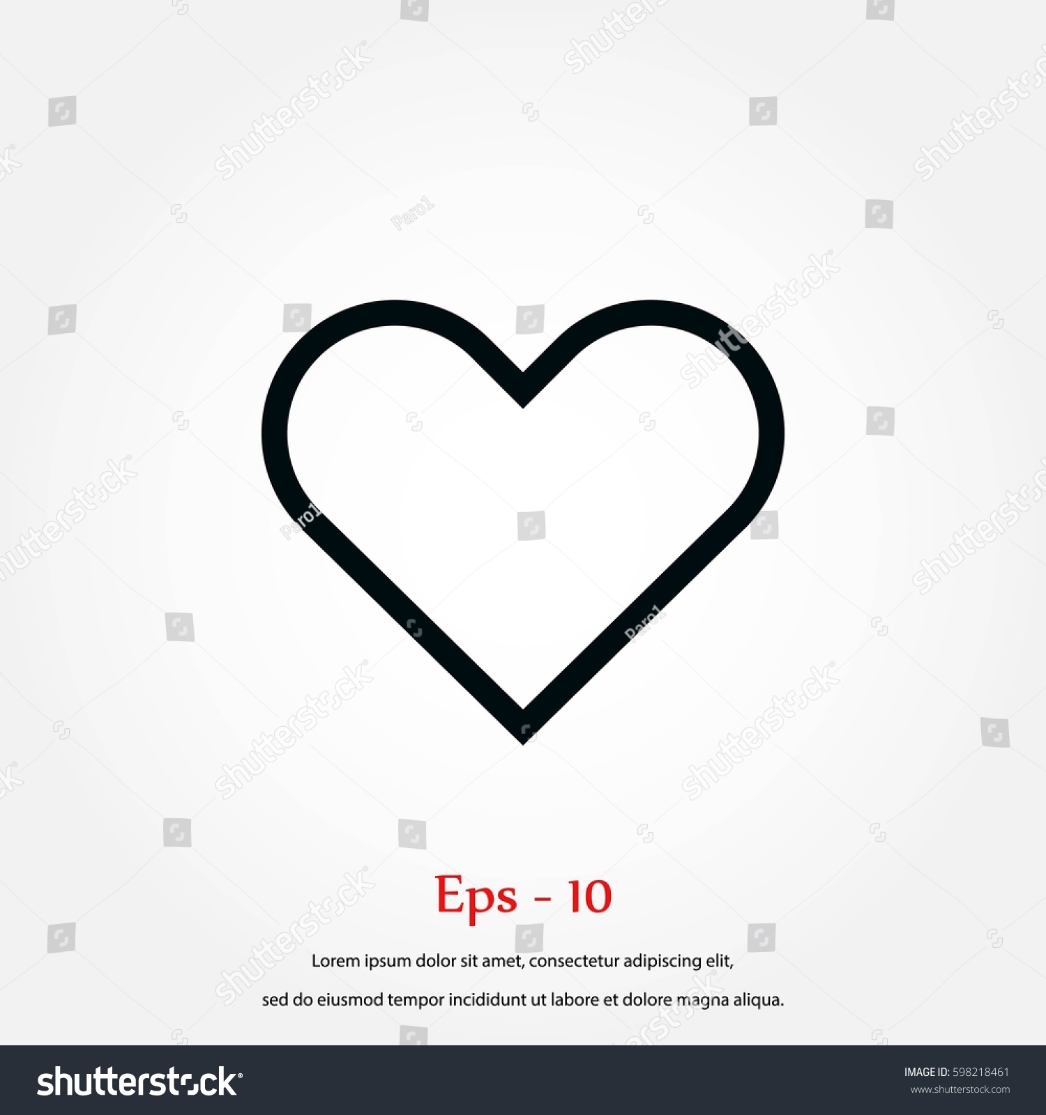 Edit Vectors Free Online - Heart icon, | Shutterstock Editor