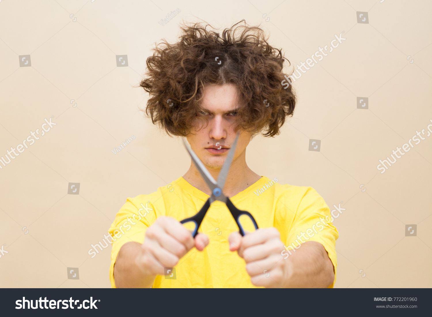 Funny Young Man Needs Haircut Dont Stock Photo Edit Now 772201960