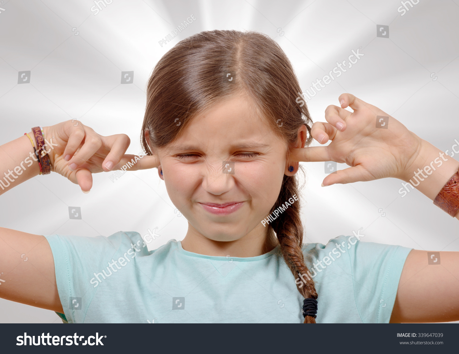 A Little Girl Covering Her Ears,To Say Stop Making Loud Noise Giving Me ...