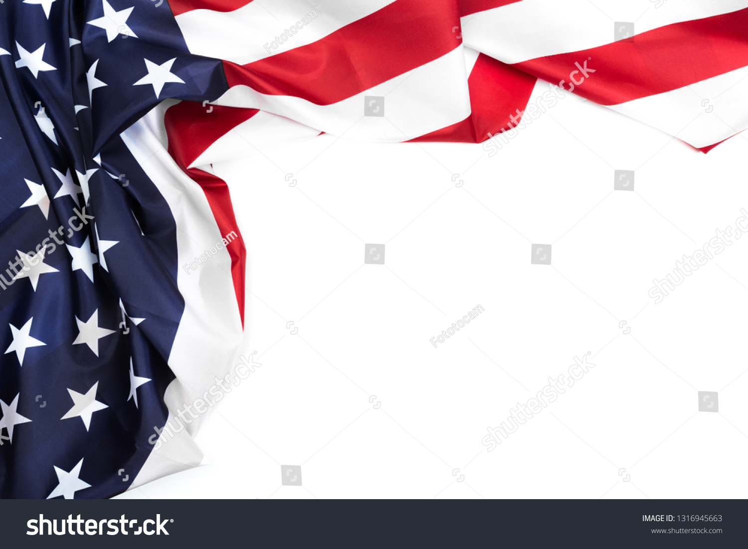 American Flag Border Isolated On White Stock Photo (Edit Now) 1316945663