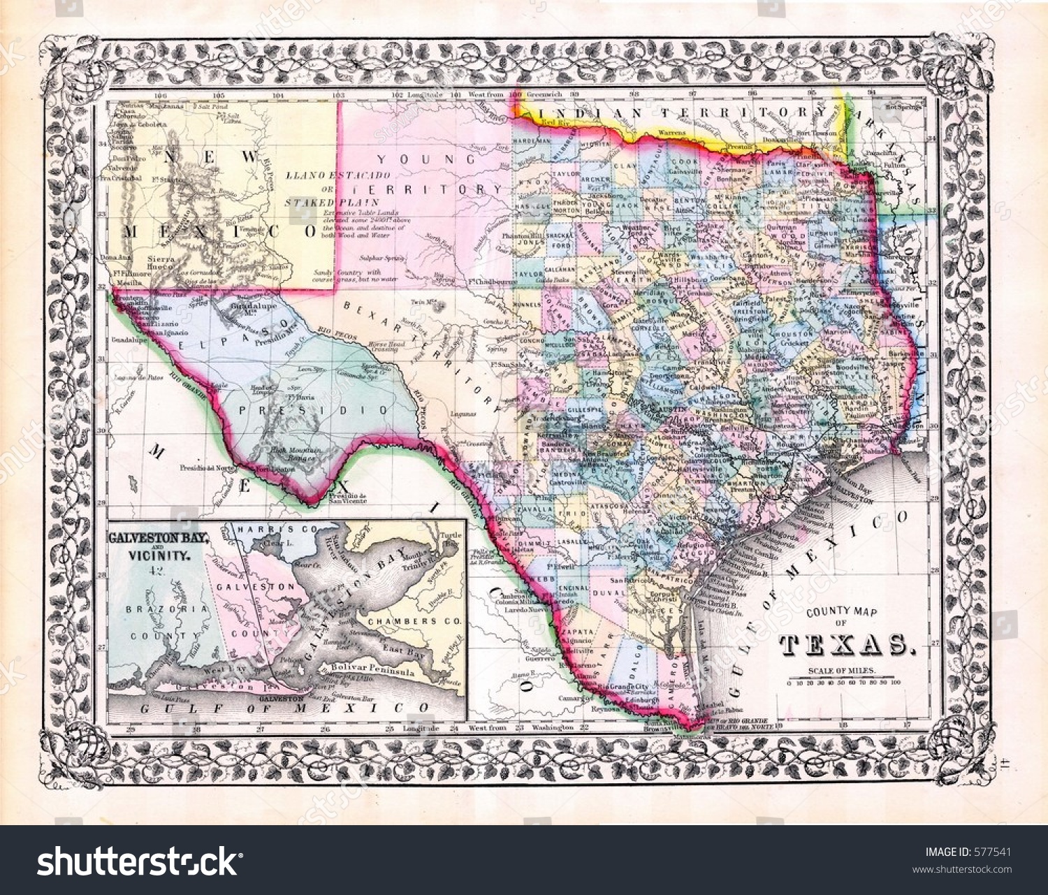 1870 Map Of Us To Texas Map 7564