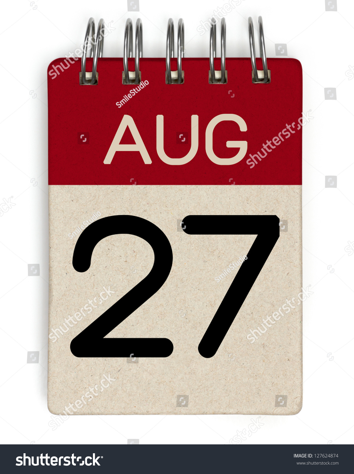 27 August Calendar Stock Illustration 127624874 Shutterstock