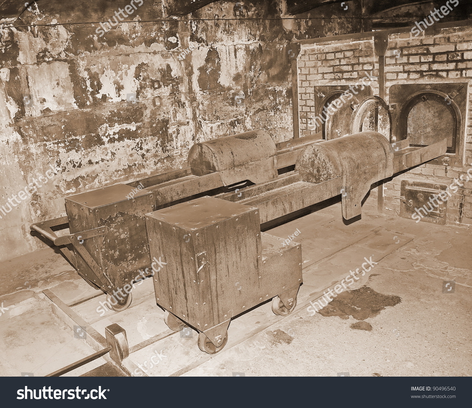 Auschwitz Birkenau Concentration Camp Crematorium Auschwitz Stock Photo Edit Now 90496540